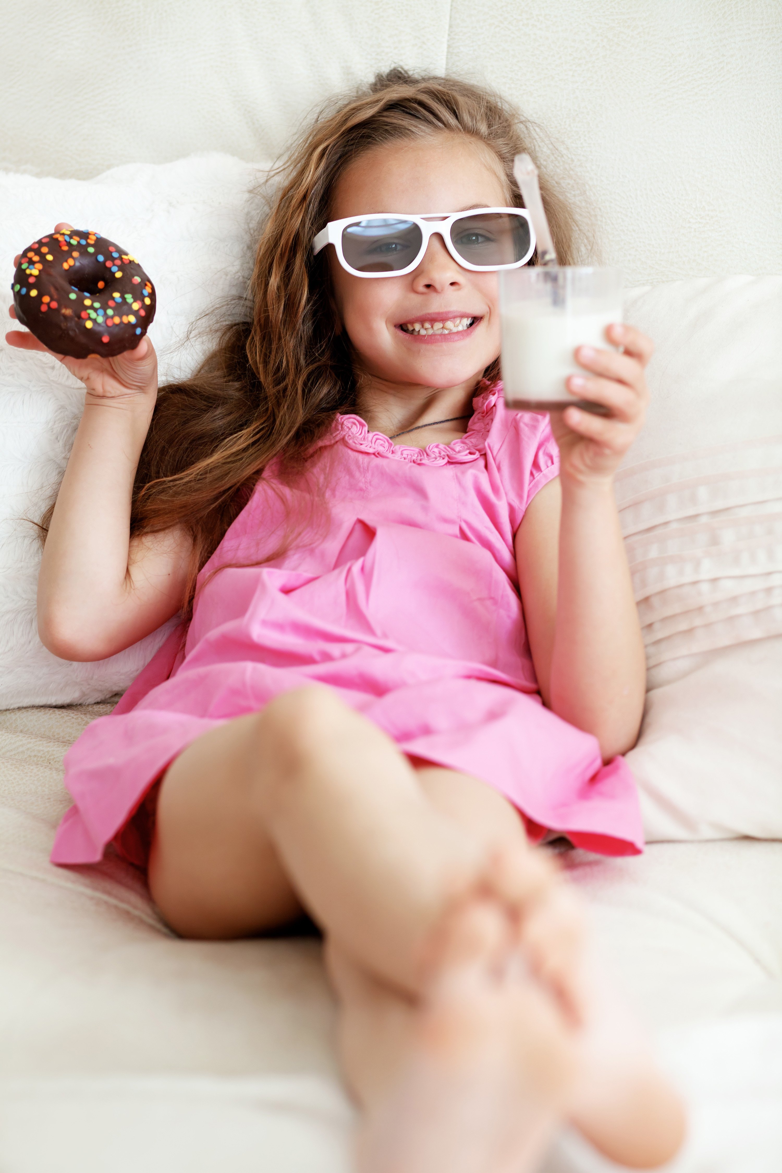 Young girl relaxing